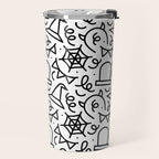 Fun halloween cartoon doodle art pattern Travel Mug Gallery Image 2