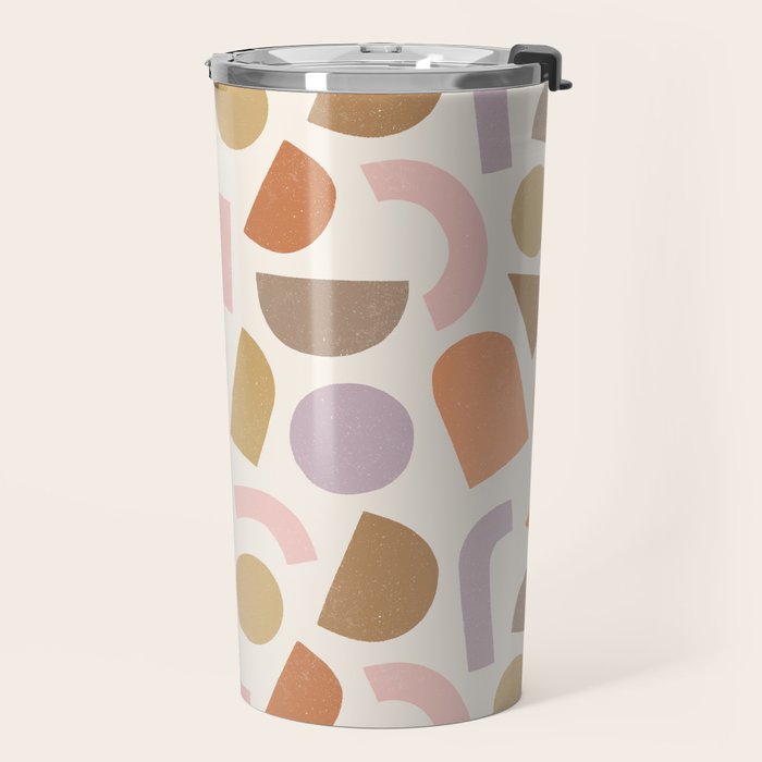 Bauhaus Geo Shapes - Fall Colors Travel Mug Gallery Image 2