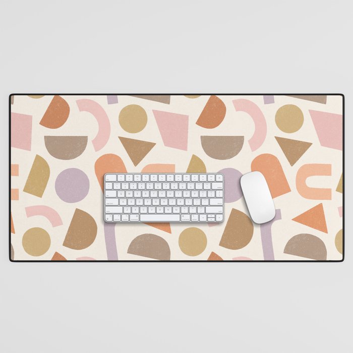 Bauhaus Geo Shapes - Fall Colors Desk Mat Gallery Image 1
