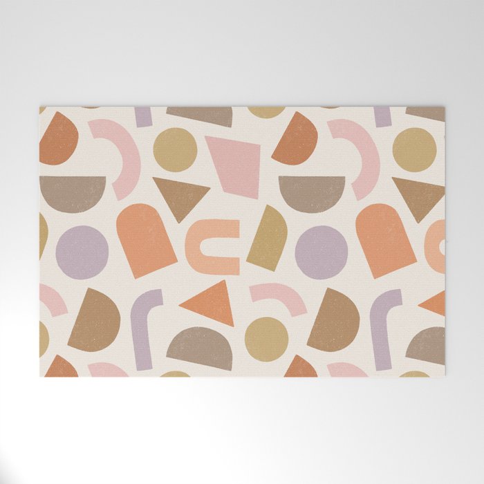 Bauhaus Geo Shapes - Fall Colors Welcome Mat Gallery Image 1