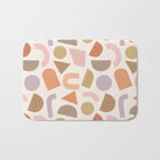Bauhaus Geo Shapes - Fall Colors Bath Mat Gallery Image 1