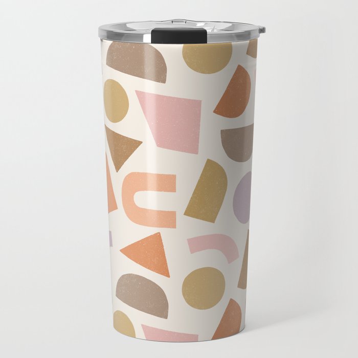 Bauhaus Geo Shapes - Fall Colors Travel Mug Gallery Image 1
