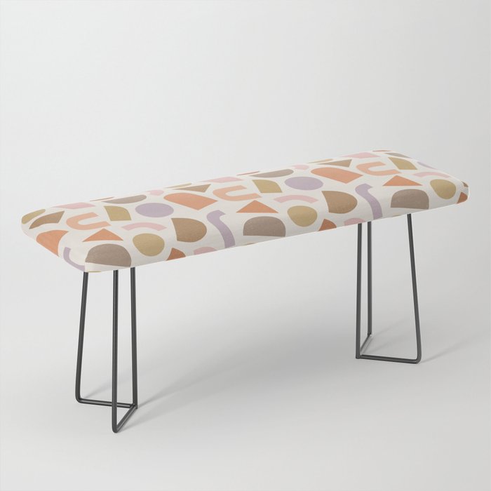 Bauhaus Geo Shapes - Fall Colors Bench Gallery Image 1
