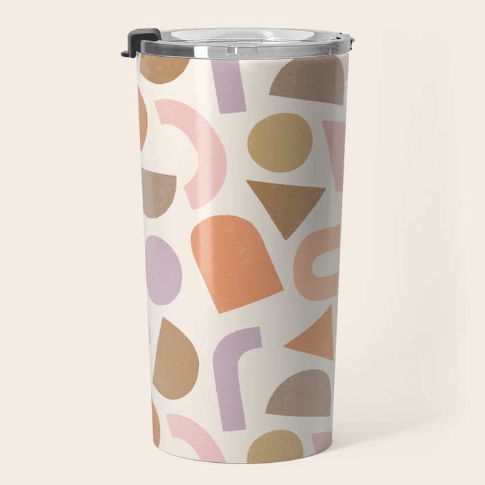 Bauhaus Geo Shapes - Fall Colors Travel Mug Gallery Image 3