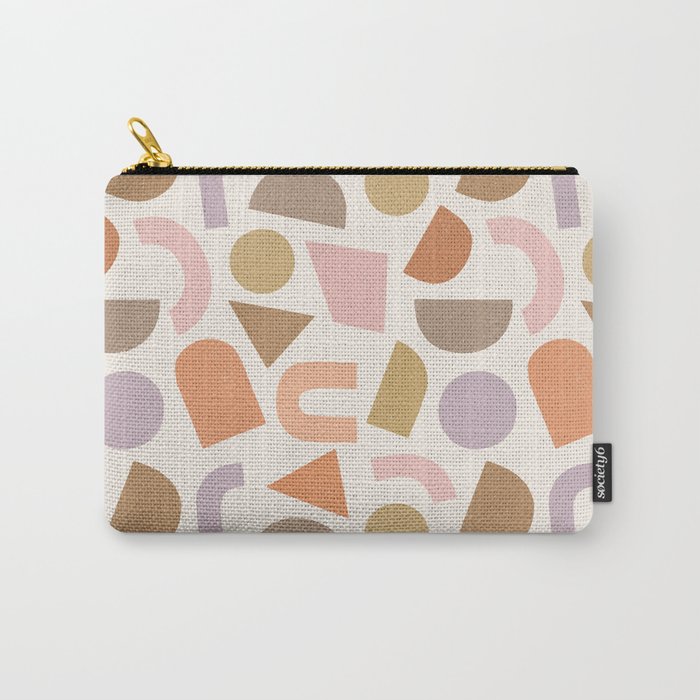 Bauhaus Geo Shapes - Fall Colors Carry All Pouch Gallery Image 1