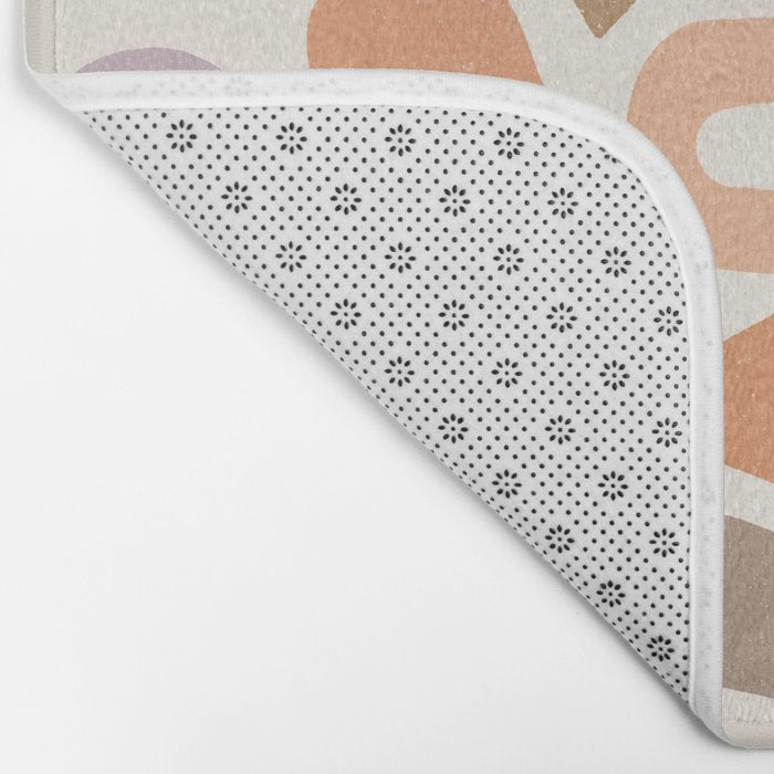 Bauhaus Geo Shapes - Fall Colors Bath Mat Gallery Image 2