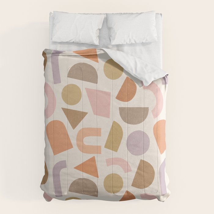 Bauhaus Geo Shapes - Fall Colors Comforter Gallery Image 1