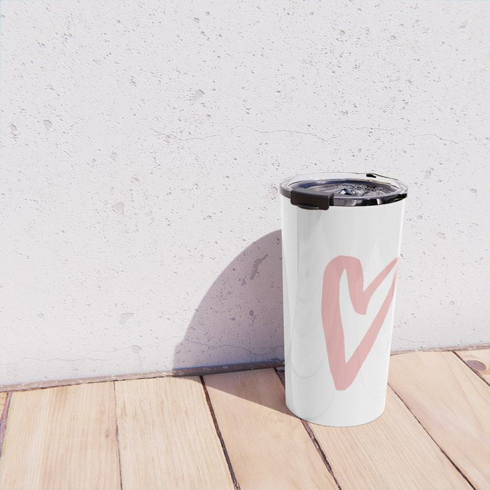 Heart Doodle Big 3 Travel Mug Gallery Image 4