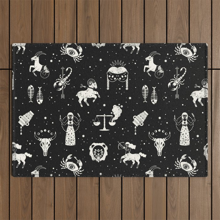Strange Fortunes: Midnight Outdoor Rug Gallery Image 1