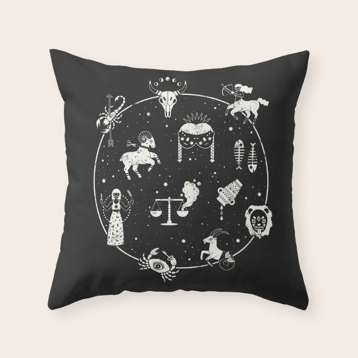 Strange Fortunes: Midnight Throw Pillow Gallery Image 6