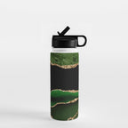Emerald Marble Glamour Landscapes Water Bottle Gallery Image 1