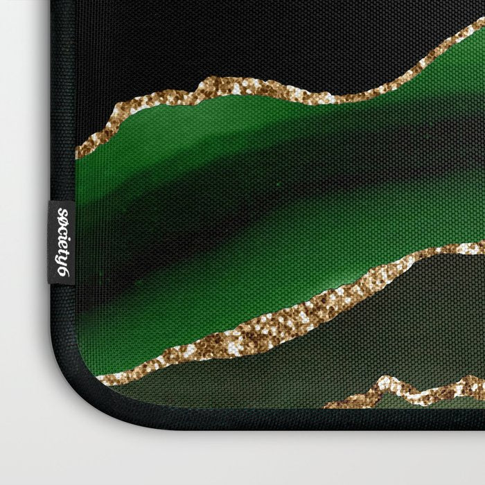 Emerald Marble Glamour Landscapes Laptop Sleeve Gallery Image 3