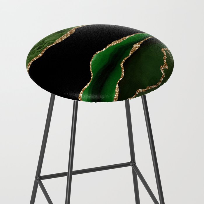 Emerald Marble Glamour Landscapes Stool Gallery Image 2