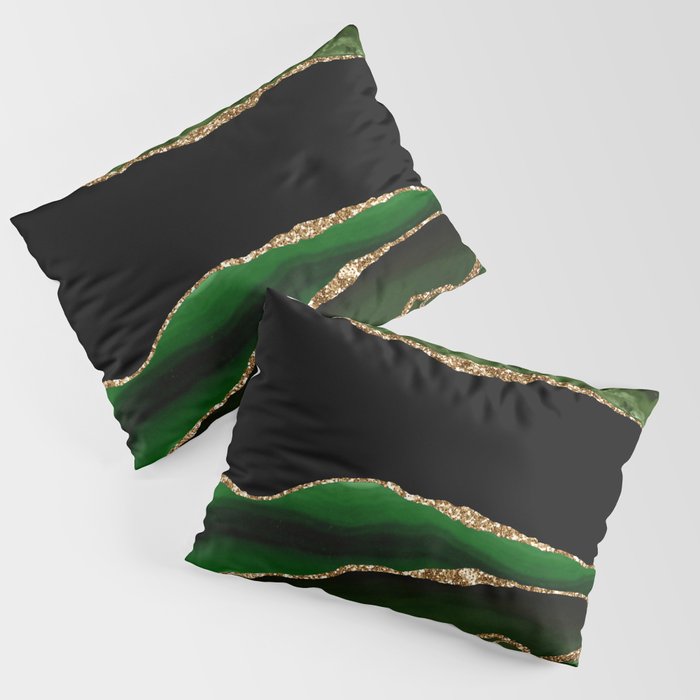 Emerald Marble Glamour Landscapes Pillow Sham Gallery Image 3
