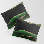 Emerald Marble Glamour Landscapes Pillow Sham Gallery Image 3