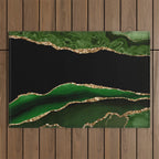 Emerald Marble Glamour Landscapes Outdoor Rug Gallery Image 1