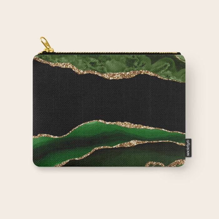 Emerald Marble Glamour Landscapes Carry All Pouch Gallery Image 1