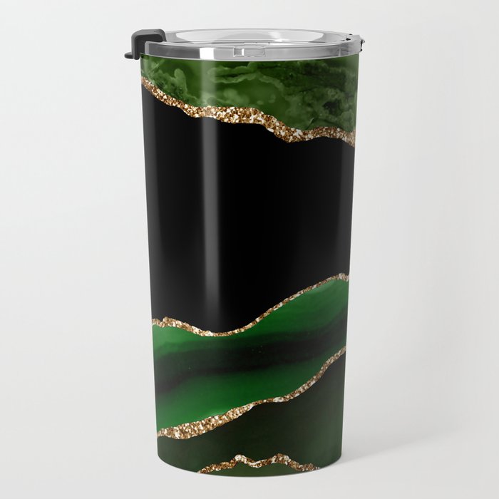Emerald Marble Glamour Landscapes Travel Mug Gallery Image 3