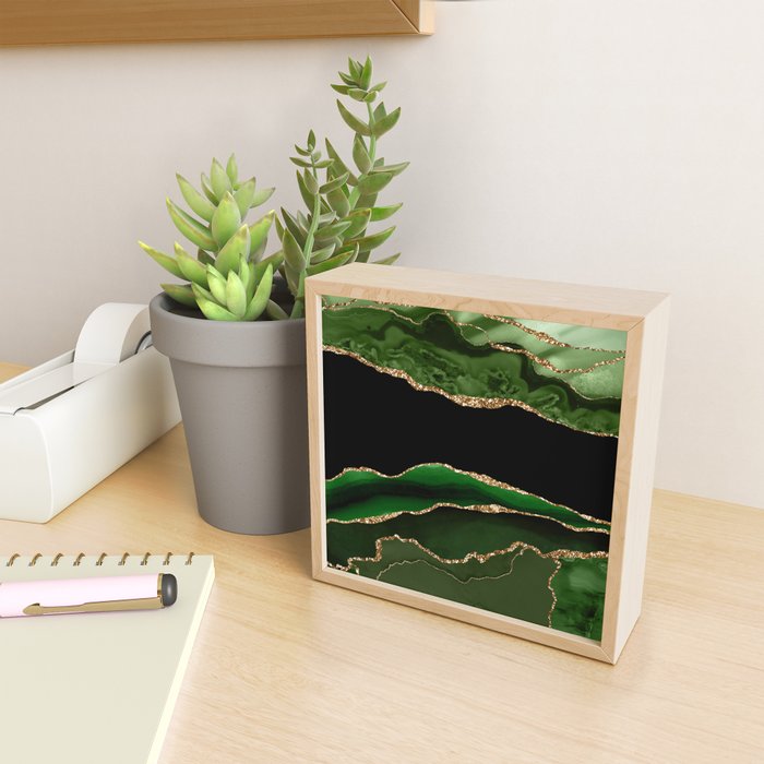 Emerald Marble Glamour Landscapes Mini Art Print Gallery Image 2