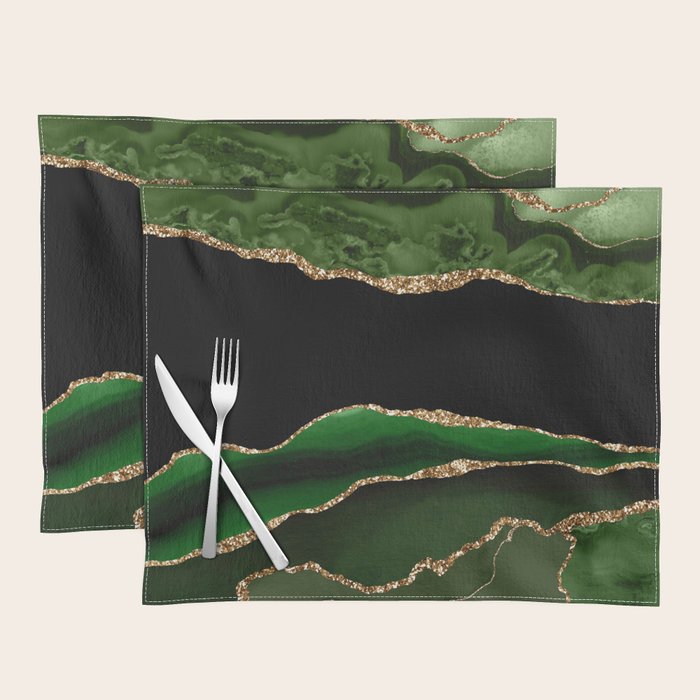 Emerald Marble Glamour Landscapes Placemat Gallery Image 1