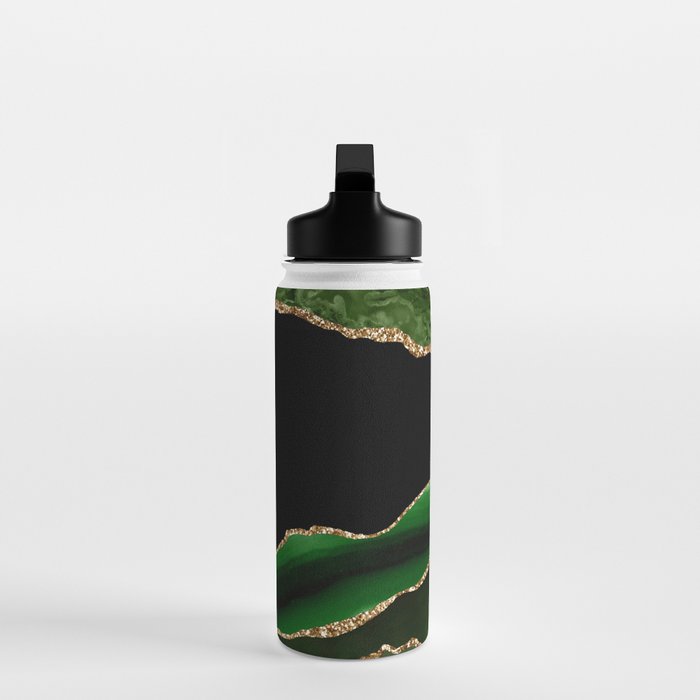 Emerald Marble Glamour Landscapes Water Bottle Gallery Image 3