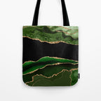 Emerald Marble Glamour Landscapes Tote Bag Gallery Image 1
