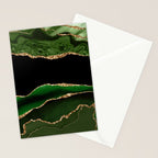 Emerald Marble Glamour Landscapes Stationery Card Gallery Image 2