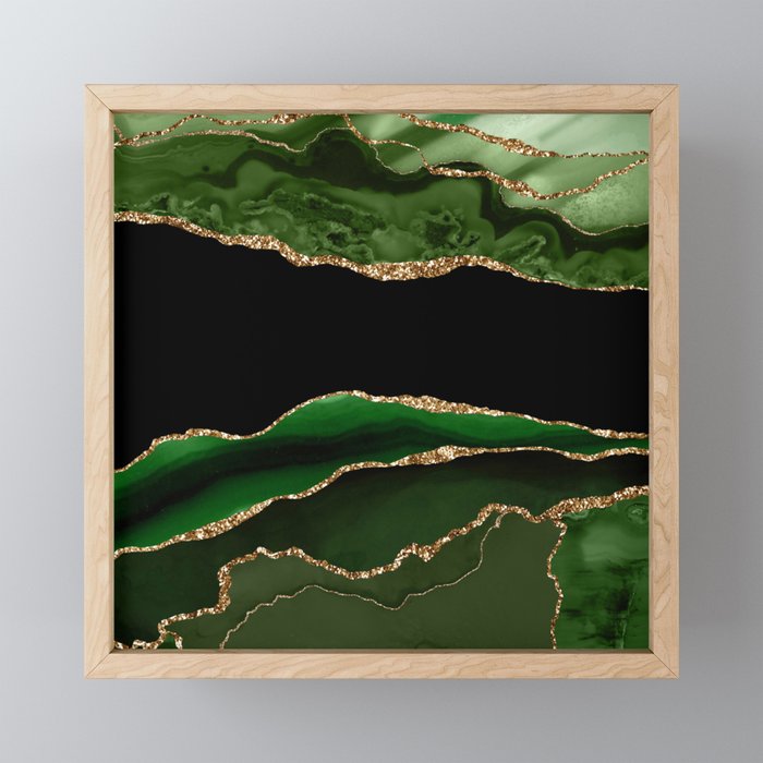 Emerald Marble Glamour Landscapes Mini Art Print Gallery Image 1