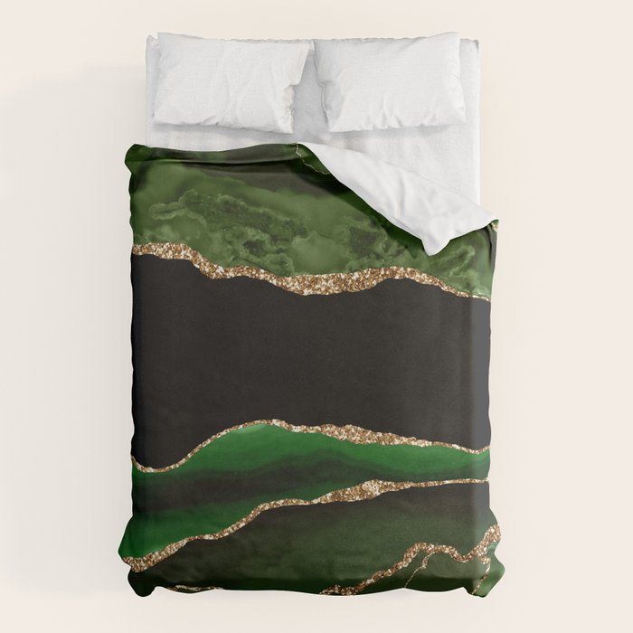 Emerald Marble Glamour Landscapes Duvet Cover Gallery Image 6