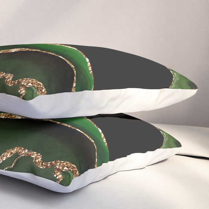 Emerald Marble Glamour Landscapes Pillow Sham Gallery Image 3