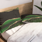 Emerald Marble Glamour Landscapes Pillow Sham Gallery Image 2
