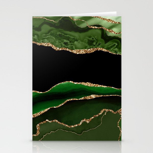 Emerald Marble Glamour Landscapes Stationery Card Gallery Image 2