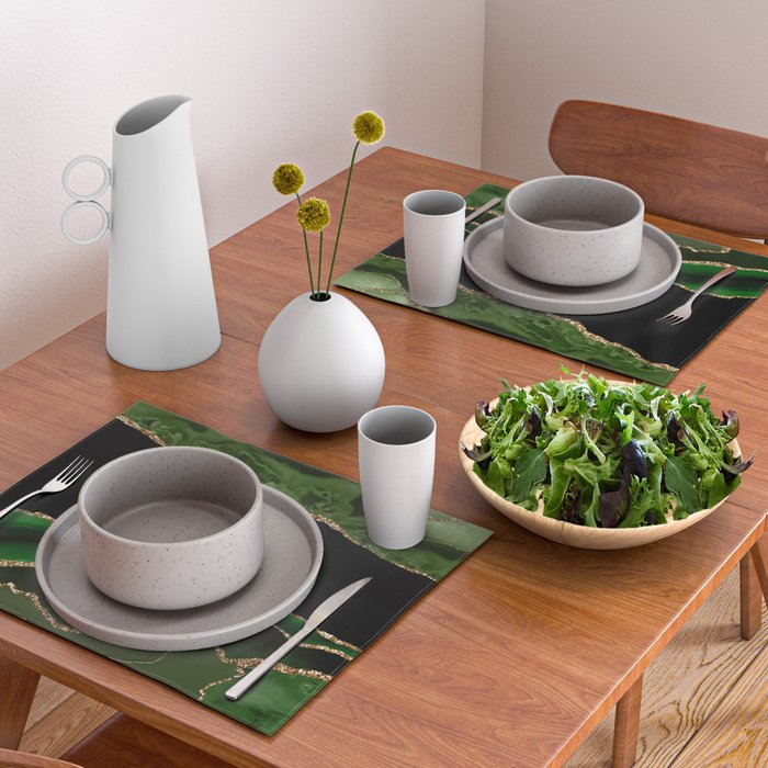 Emerald Marble Glamour Landscapes Placemat Gallery Image 2