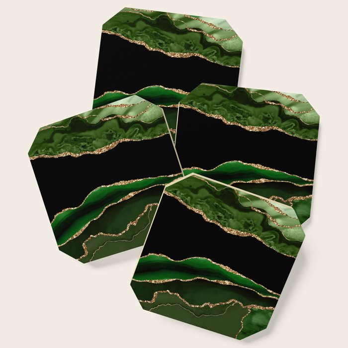 Emerald Marble Glamour Landscapes Coaster Gallery Image 1