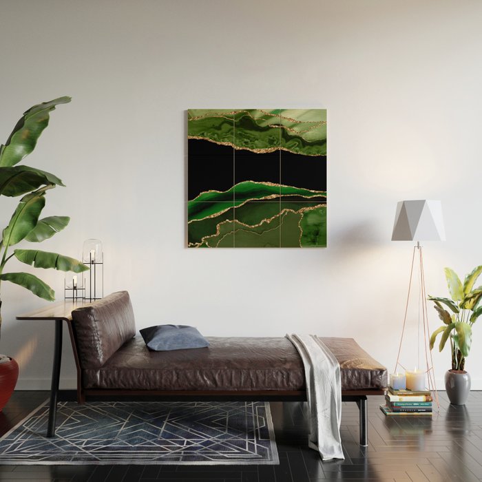Emerald Marble Glamour Landscapes Wood Wall Art Gallery Image 2