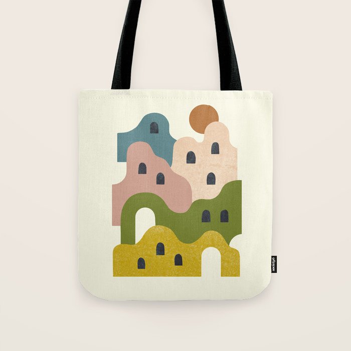Adobe Village at Sunset Tote Bag Gallery Image 1
