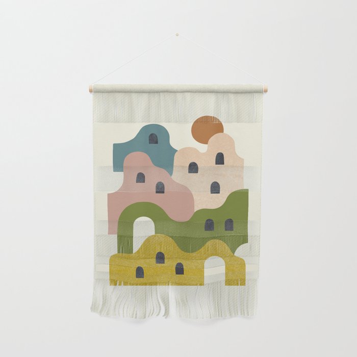 Adobe Village at Sunset Wall Hanging Gallery Image 1