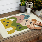Adobe Village at Sunset Outdoor Rug Gallery Image 2