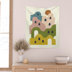 Adobe Village at Sunset Wall Tapestry Gallery Image 2