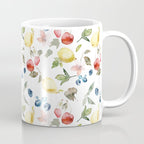 Lemon Berries and Cherries Watercolor Pattern Coffee Mug Gallery Image 1