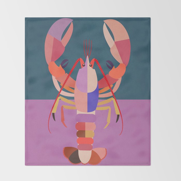 Abstract Lobster Throw Blanket Gallery Image 2