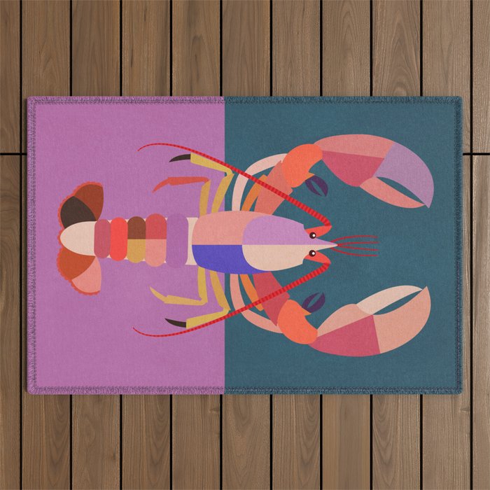 Abstract Lobster Outdoor Rug Gallery Image 1