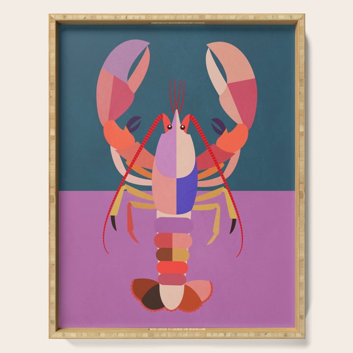 Abstract Lobster Serving Tray Gallery Image 1