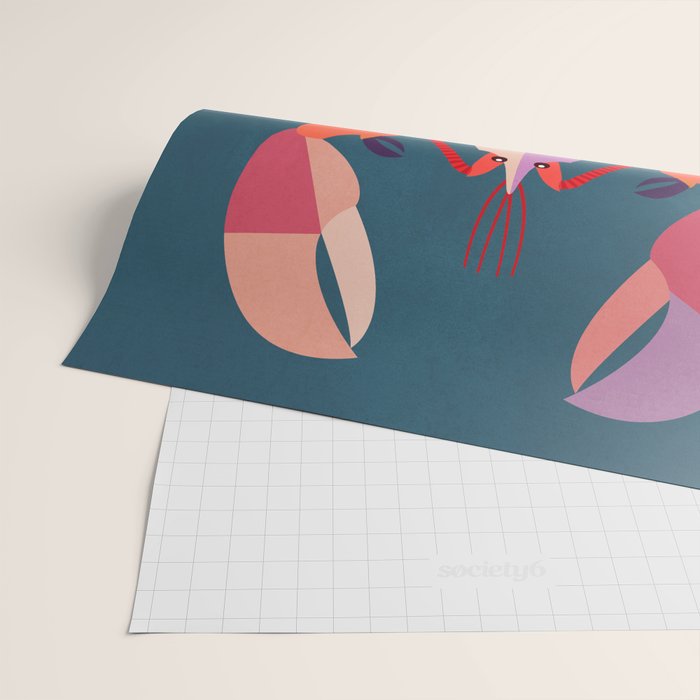 Abstract Lobster Wrapping Paper Gallery Image 2