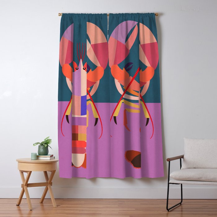 Abstract Lobster Window Curtain Gallery Image 1