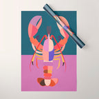 Abstract Lobster Wrapping Paper Gallery Image 1