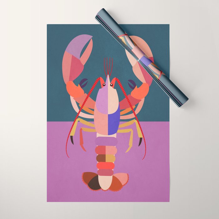 Abstract Lobster Wrapping Paper Gallery Image 1
