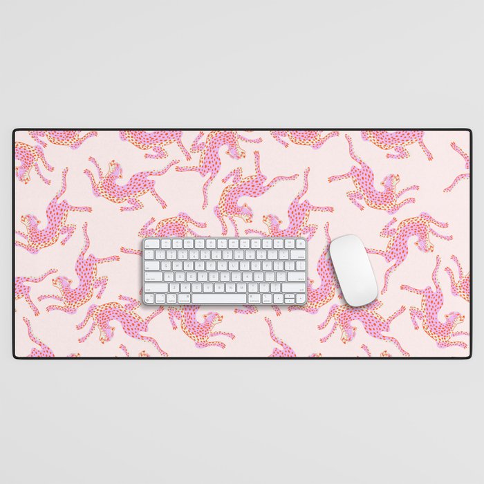 Just pink jungle life Desk Mat Gallery Image 1