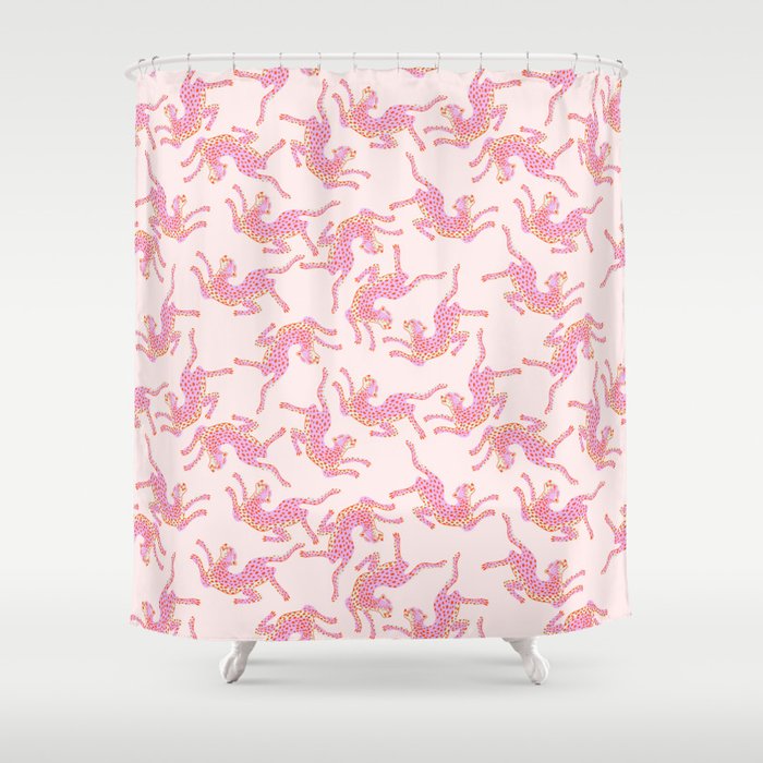Just pink jungle life Shower Curtain Gallery Image 1