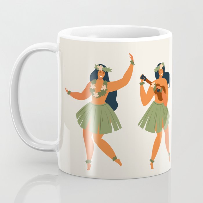 Hawaiian hula dancers young pretty woman  Coffee Mug Gallery Image 3